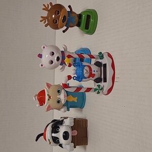 Set of 5 Christmas Solar Dancing Figurines